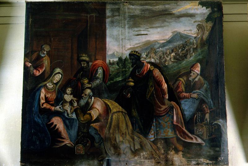 adorazione dei Re Magi (dipinto) - bottega veneta (sec. XVII)
