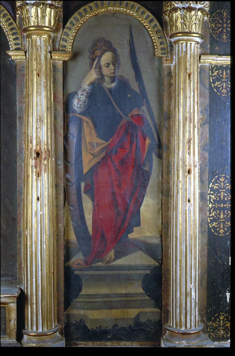 Santa Caterina d'Alessandria (dipinto, elemento d'insieme) di Bagni Cesare (attribuito) - ambito veneto (sec. XVII)