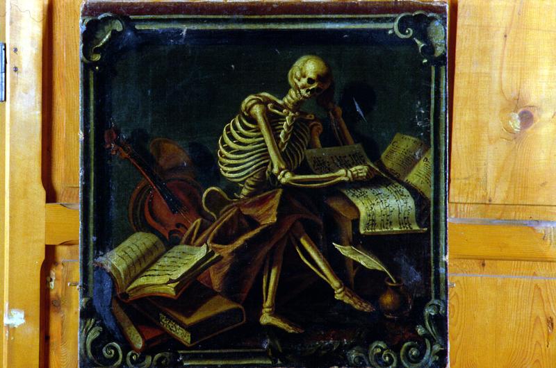 allegoria della morte (dipinto, elemento d'insieme) - bottega veneta (fine sec. XIX)