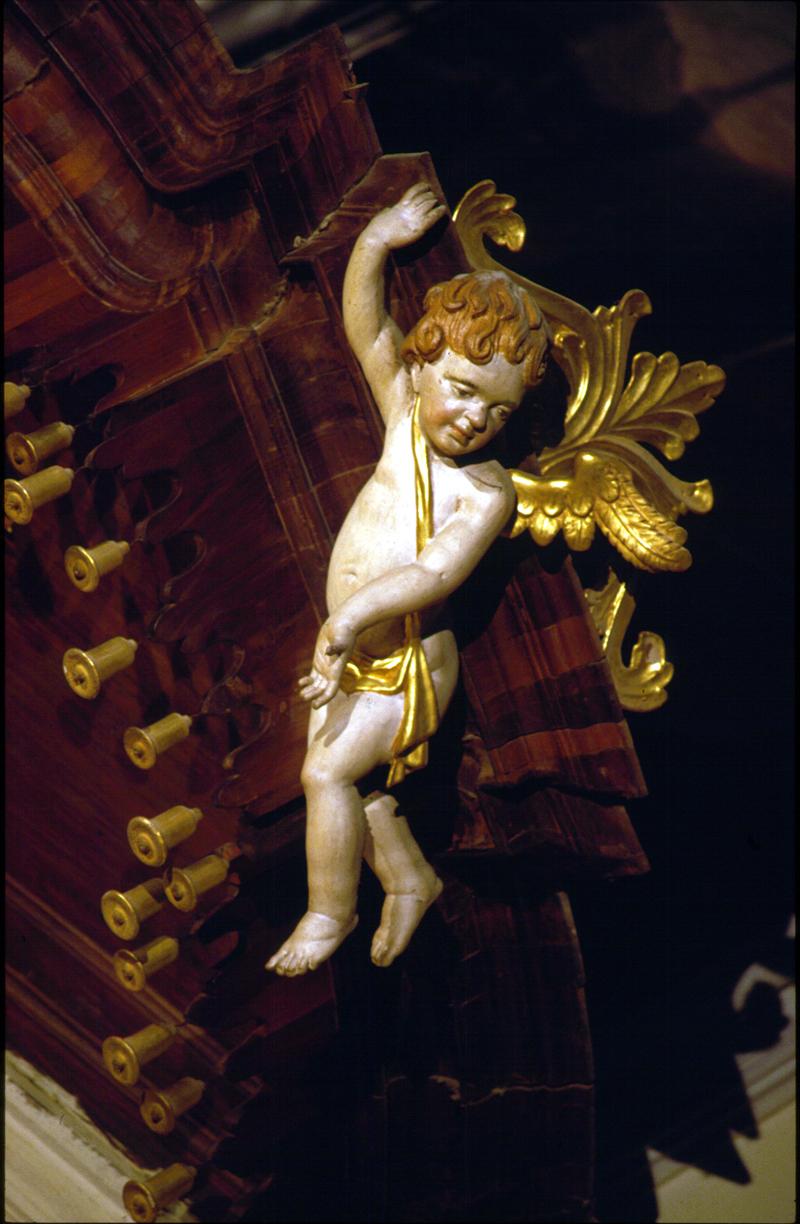 angelo adorante (scultura, serie) - manifattura cadorina (sec. XVIII)