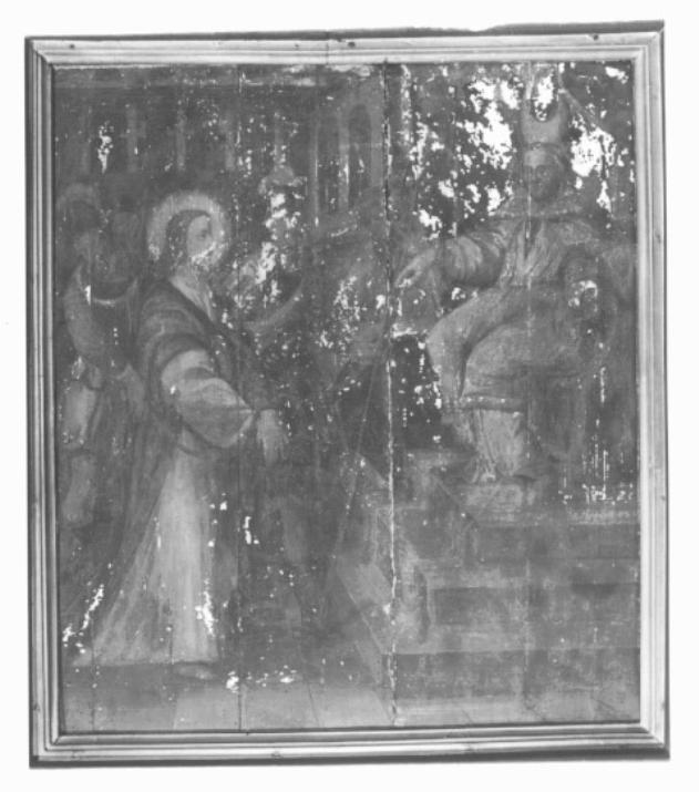 Cristo davanti a Caifa (dipinto) di Dal Pozzo Paolo (attribuito) - ambito feltrino (sec. XVII)