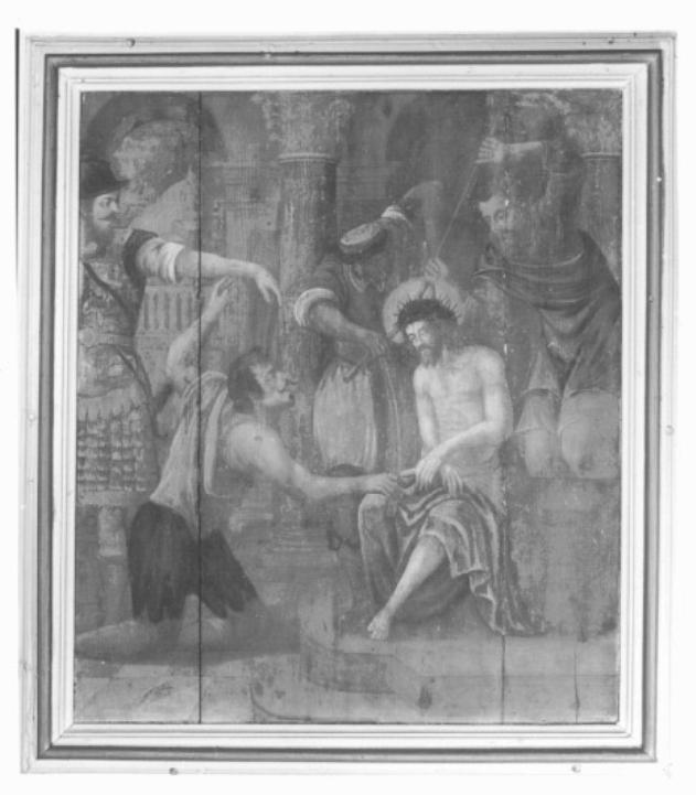 Cristo coronato di spine (dipinto) di Dal Pozzo Paolo (attribuito) - ambito feltrino (sec. XVII)