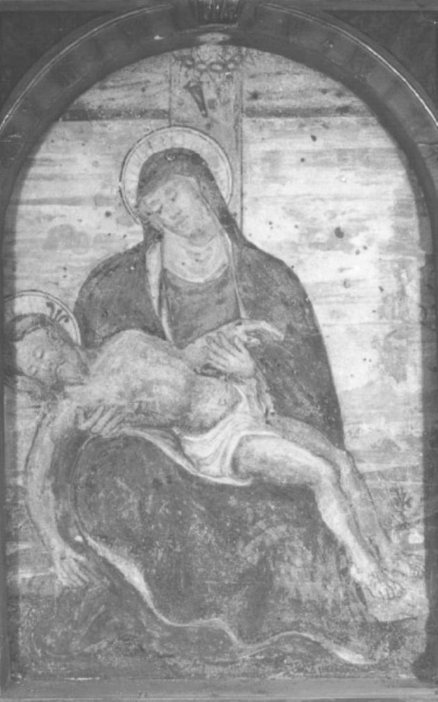 Pietà (dipinto) di Damello Marco (attribuito) (sec. XVI)