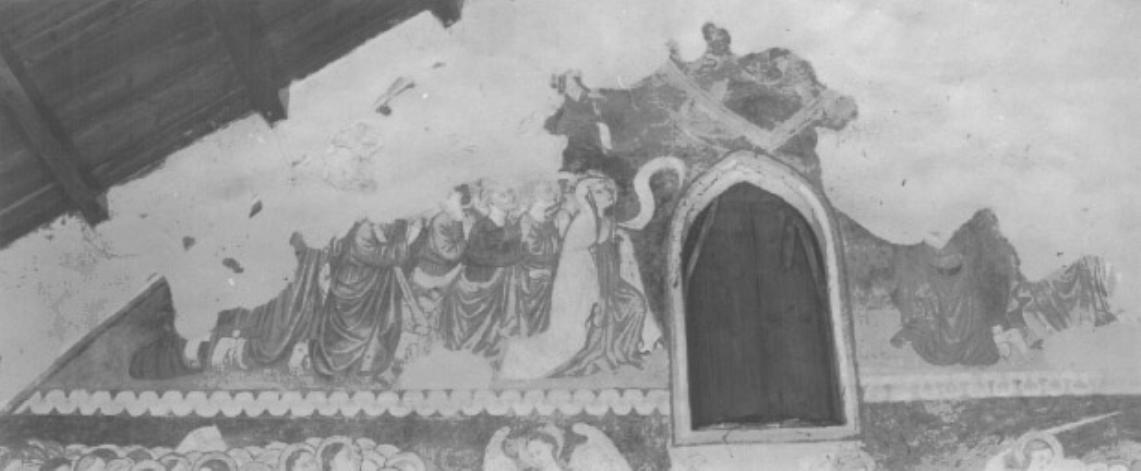 Cristo Giudice e figure di defunti (dipinto) - ambito veneto (prima metà sec. XV)