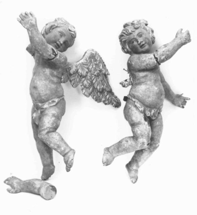 angelo reggidrappo (statua, coppia) - ambito Bellunese (?) (sec. XVII)