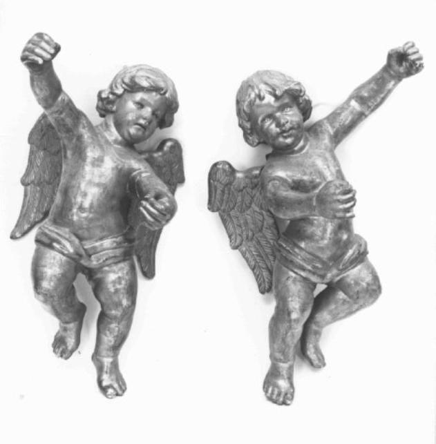 angelo porta drappo (statua) - ambito Bellunese (?) (sec. XIX)