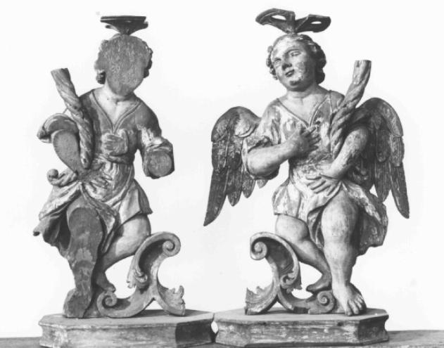 angelo (candelabro - a statua, serie) - produzione bellunese (sec. XVII)