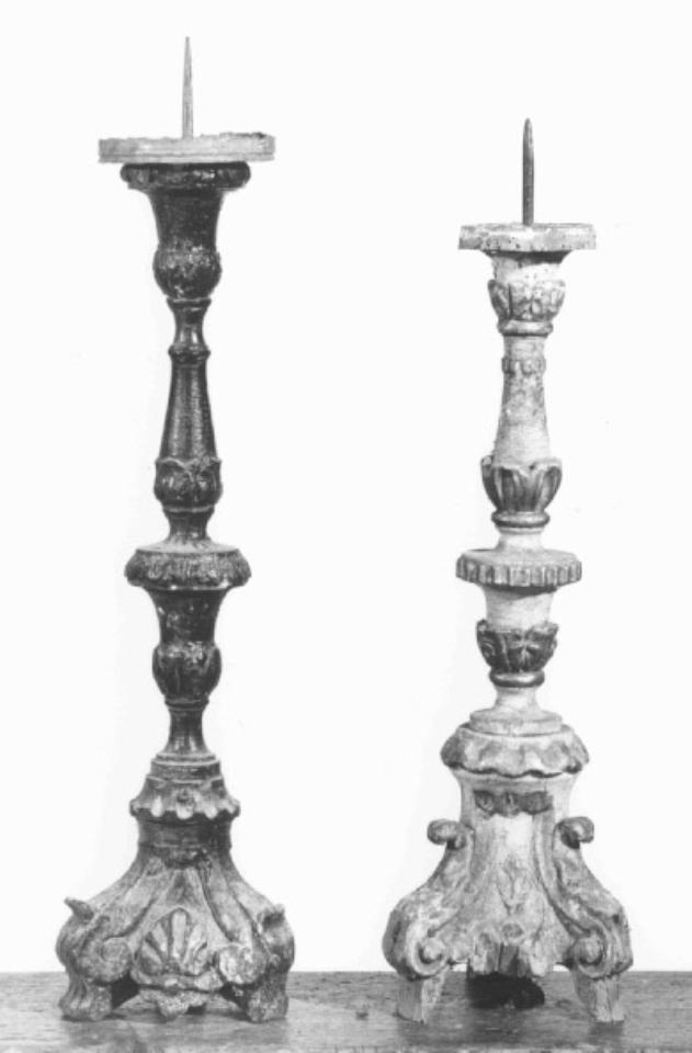 candeliere d'altare - bottega bellunese (sec. XIX)