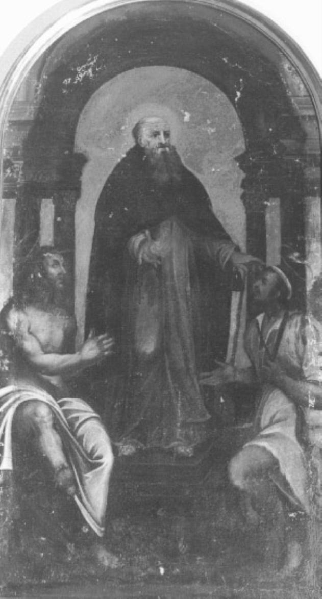 Sant'Antonio Abate tra santi (dipinto) - ambito bellunese (seconda metà sec. XVII)