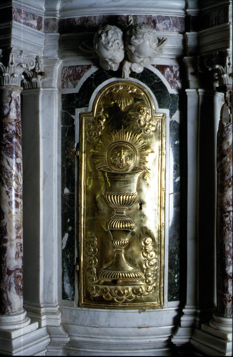 sportello di tabernacolo, elemento d'insieme - manifattura italiana (sec. XVII)
