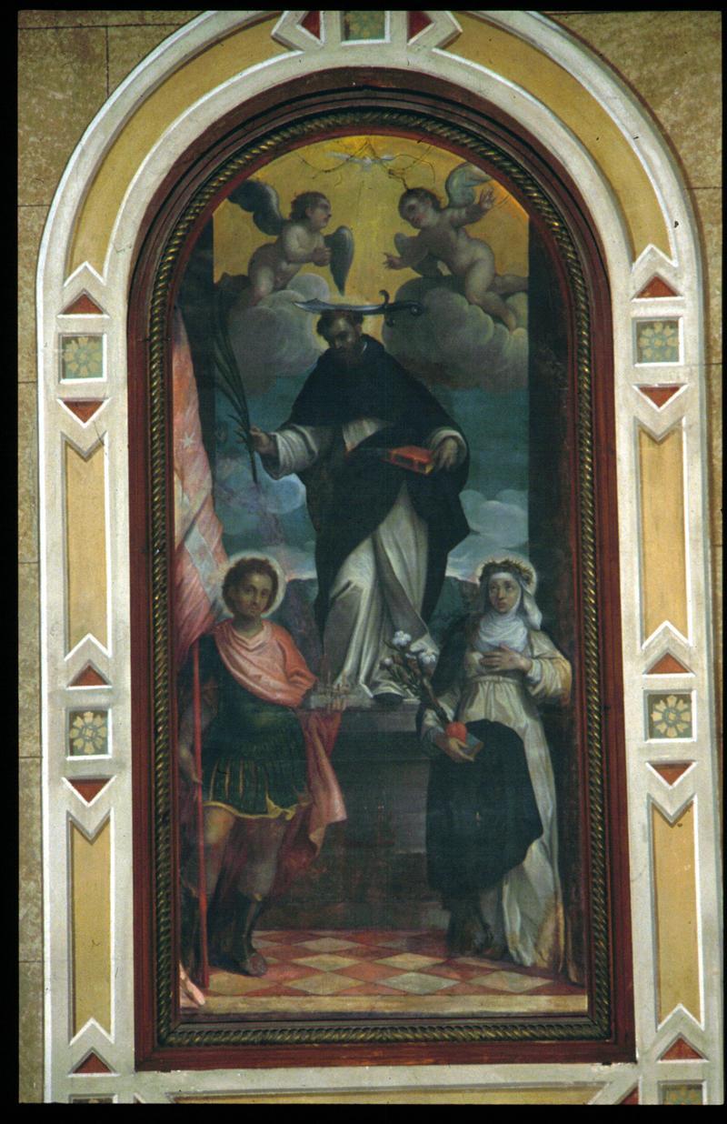 San Pietro Martire, San Liberale e Santa Chiara d'Assisi (dipinto) - bottega veneta (inizio sec. XVII)