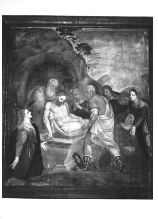 deposizione di Cristo nel sepolcro (dipinto) - ambito veneto (terzo quarto sec. XVI)