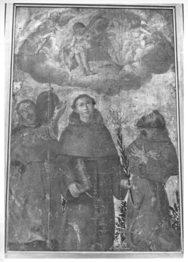 San Rocco, Sant'Antonio da Padova, San Francesco d'Assisi/ Madonna con Ba mbino (dipinto) - ambito veneto (prima metà sec. XVII)