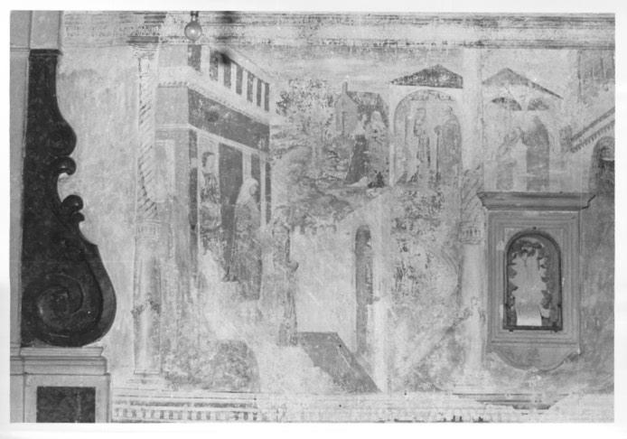 Santa Caterina si reca dall'eremita con la madre (dipinto) - ambito veneto (sec. XVI)
