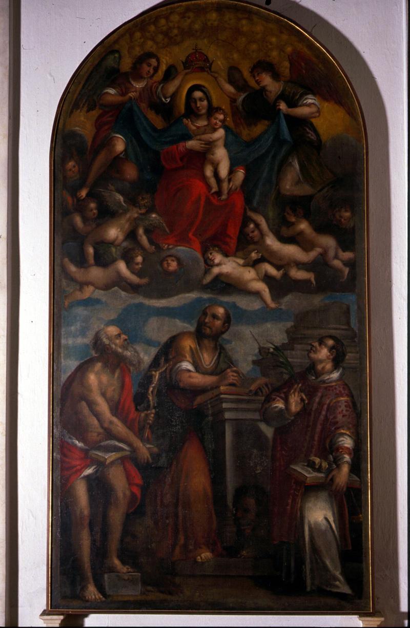 Madonna in gloria (dipinto) di Scaligero Bartolomeo - ambito veneto (sec. XVII)