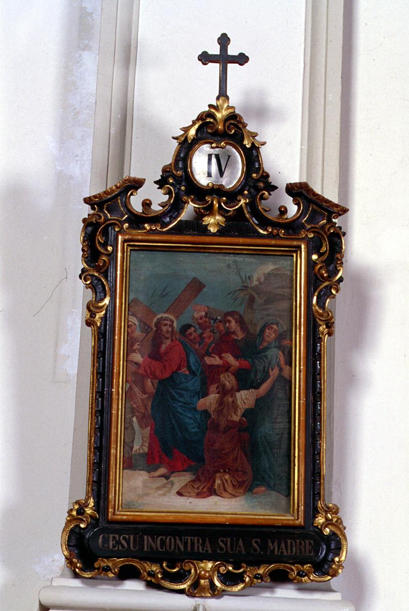 stazione IV: Gesù incontra la Madonna (Via Crucis) - ambito veneto (secondo quarto sec. XX)