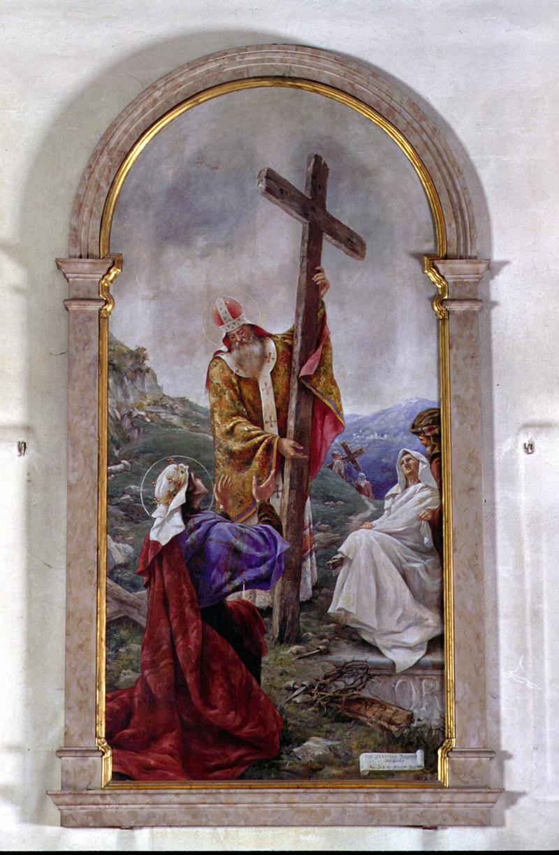 adorazione del sacro legno (dipinto) di Beni Antonio - ambito veneto (sec. XX)