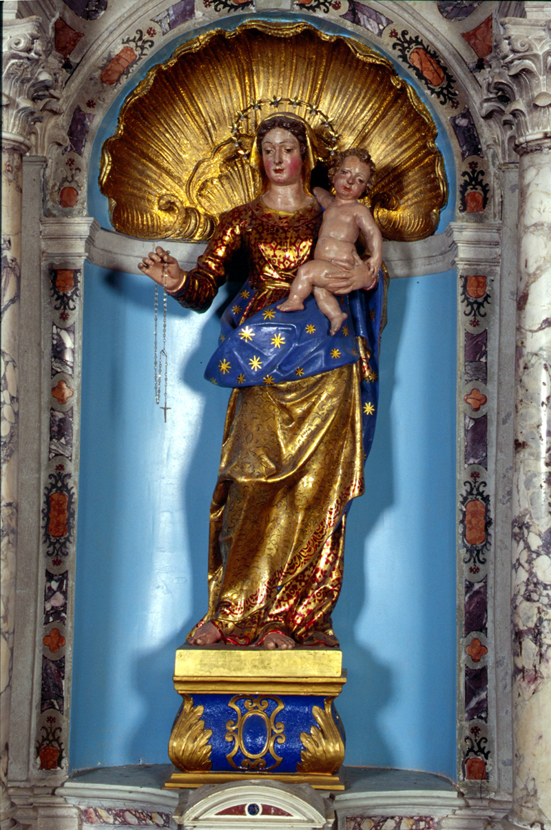 Madonna con Bambino (scultura, elemento d'insieme) - manifattura veneta (sec. XVIII)