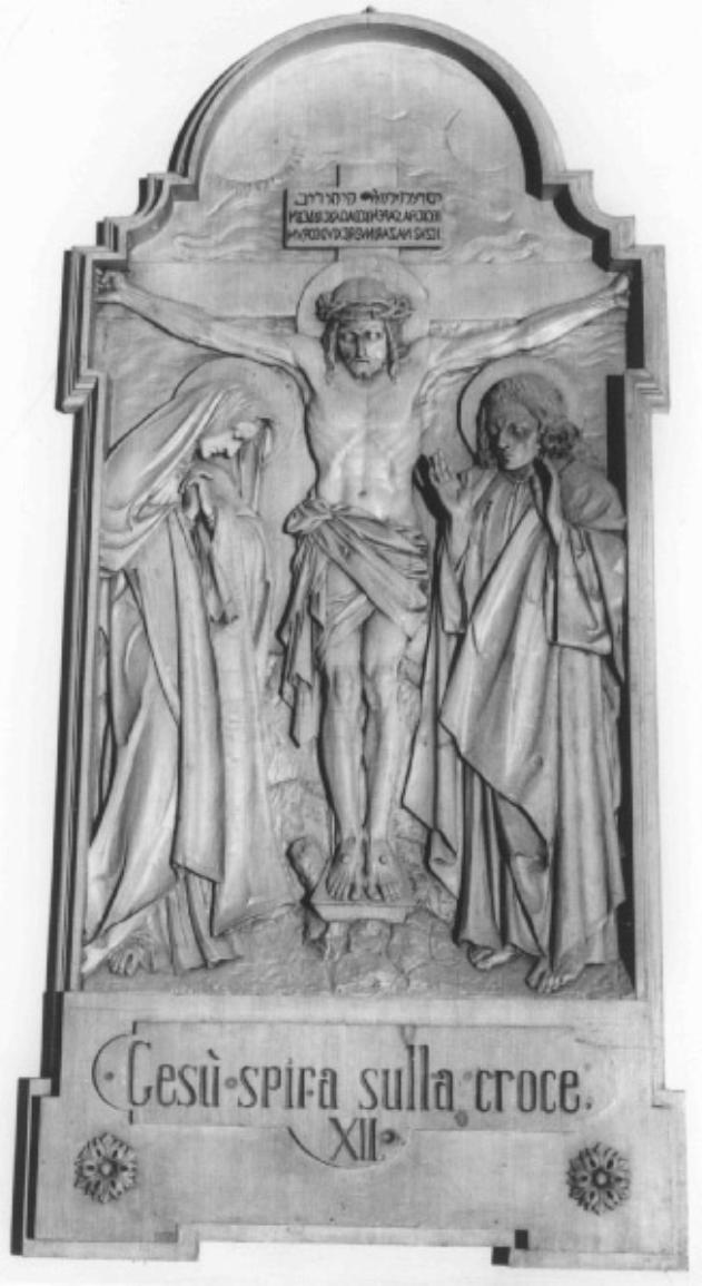 crocifissione (rilievo) di Obletter Giulio (bottega) - produzione della val Gardena (inizio sec. XX)
