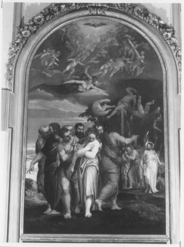 discesa di Cristo al limbo (dipinto) di Ponchino Giovan Battista detto Bazzaco (sec. XVI)