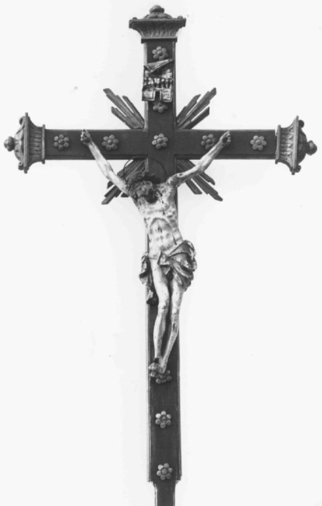 Cristo in croce (crocifisso) di Marchiori Giovanni (maniera) (seconda metà sec. XVIII)