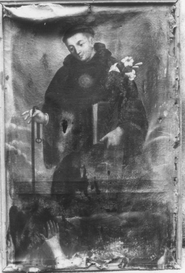 San Nicola da Tolentino e le anime del purgatorio (dipinto) - ambito veneto (secc. XVI/ XVII)