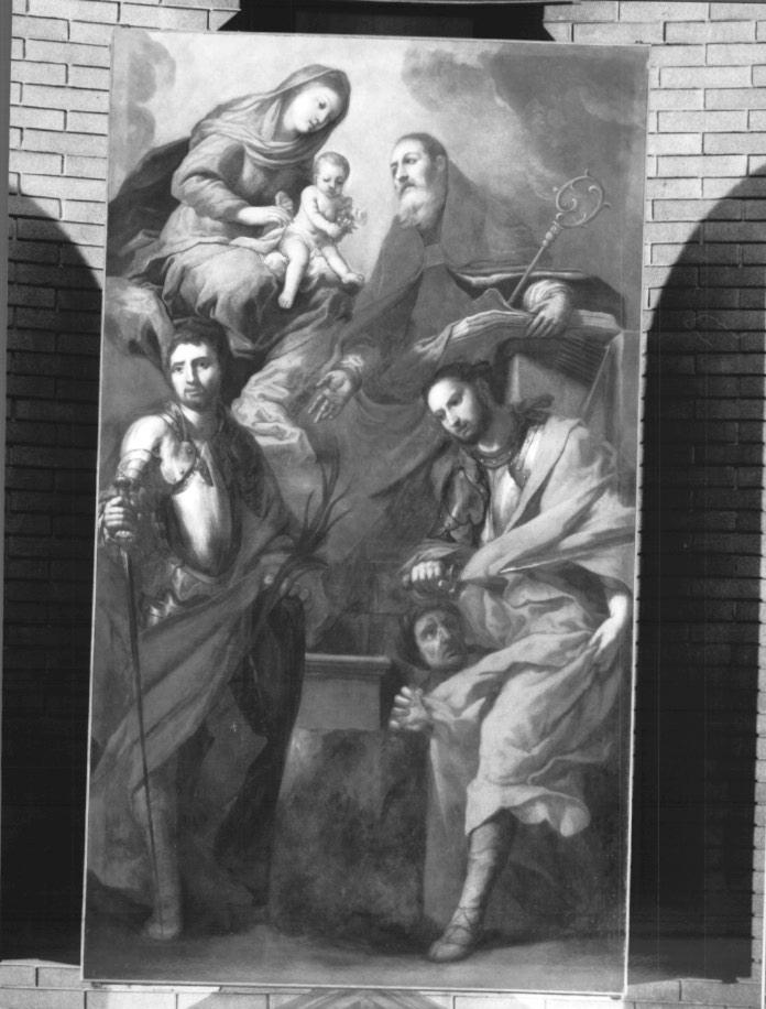 Madonna con Bambino San Biagio, San Menna e San Martino (dipinto) - ambito veneto (sec. XVII)