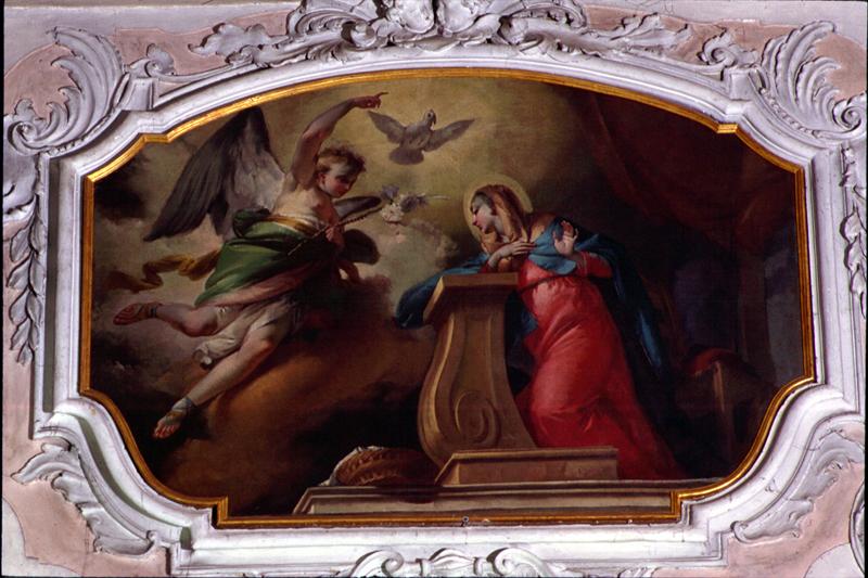 Annunciazione (dipinto) di Zugno Francesco (attribuito) - ambito veneto (sec. XVIII)