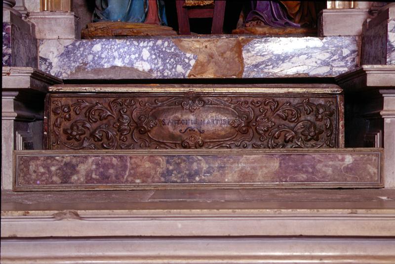 reliquiario a teca - a cassetta - manifattura veneta (metà sec. XVIII)