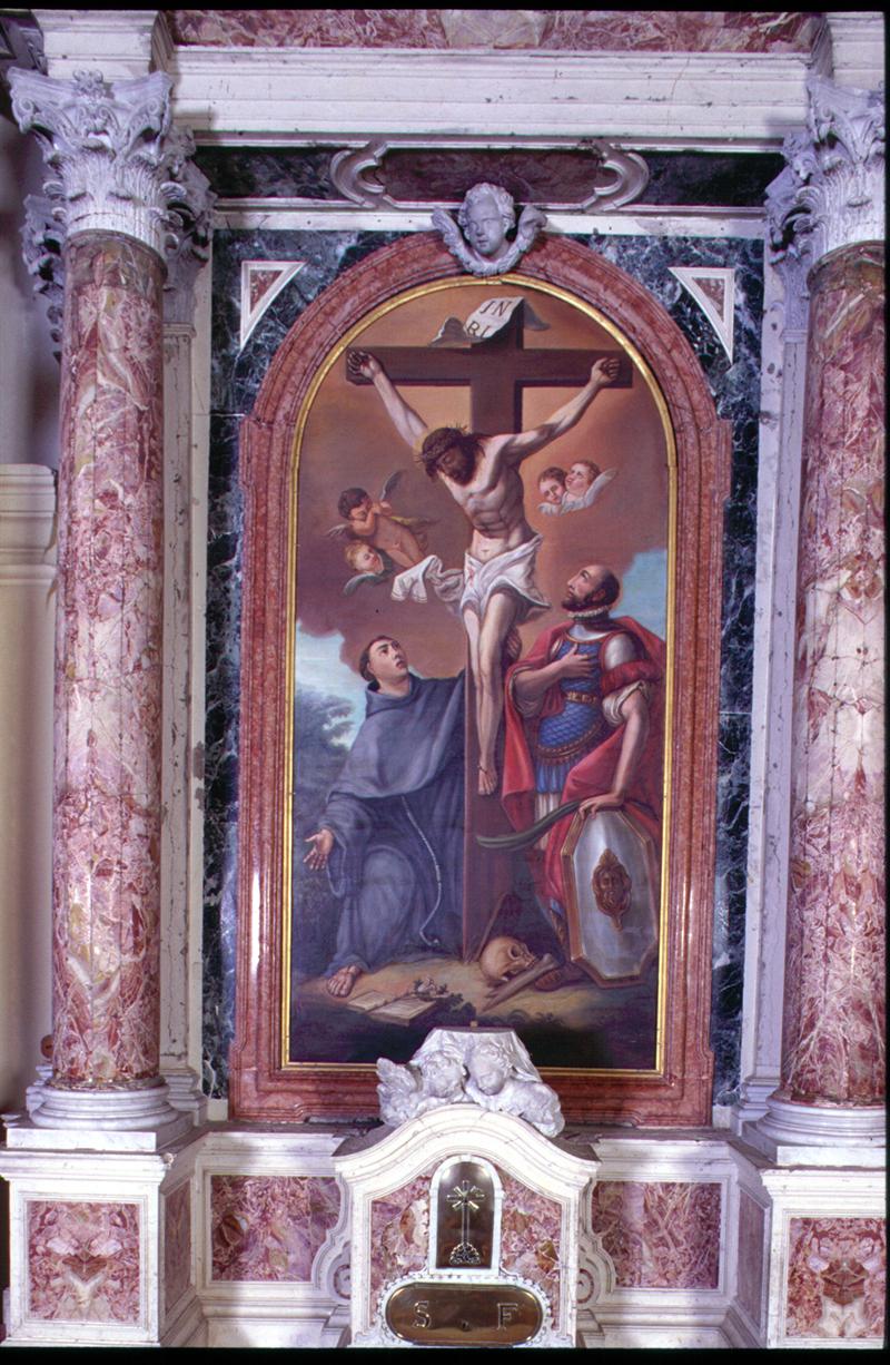 Cristo crocifisso e Santi (dipinto) - ambito veneto (fine sec. XVII)