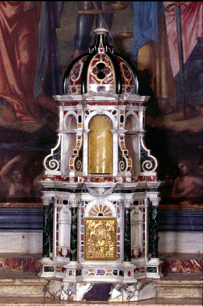tabernacolo - a tempietto, elemento d'insieme di Fadiga Sgualdo - ambito veneto (sec. XVIII)