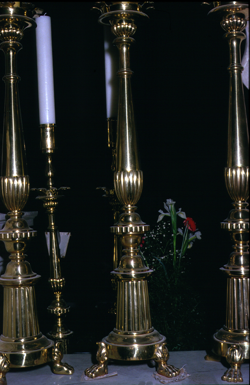 candeliere, serie - manifattura veneta (fine/inizio secc. XIX/ XX)