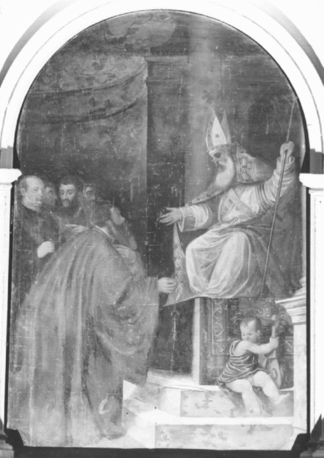 San Tiziano riceve alcuni personaggi (dipinto) di Vecellio Francesco (sec. XVI)