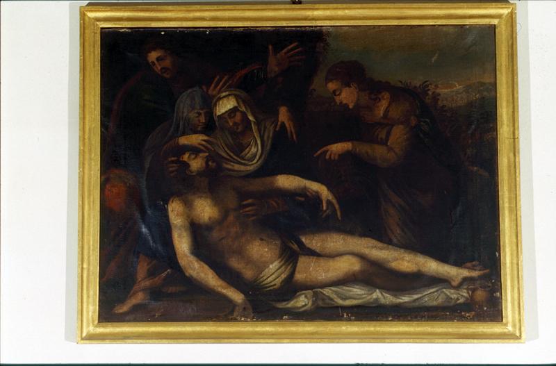 Trasporto di Cristo al sepolcro (dipinto) - manifattura veneta (prima metà sec. XVII)