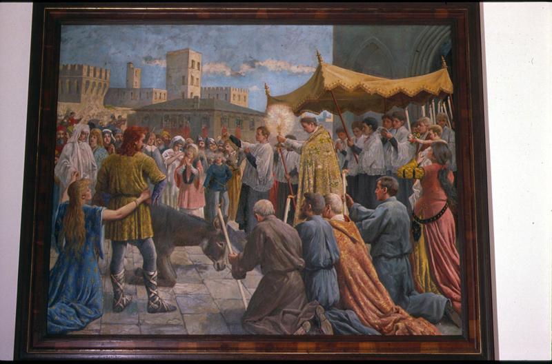 Processione (dipinto) di Levorati Guido (attribuito) - ambito veneto (sec. XX)