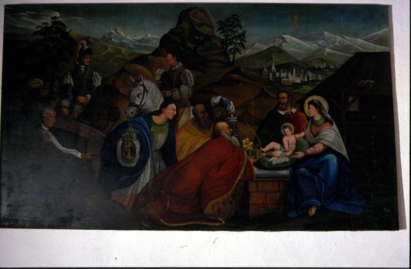 adorazione dei Re Magi (dipinto) di Linzi Carlo (attribuito) - ambito veneto (prima metà sec. XX)