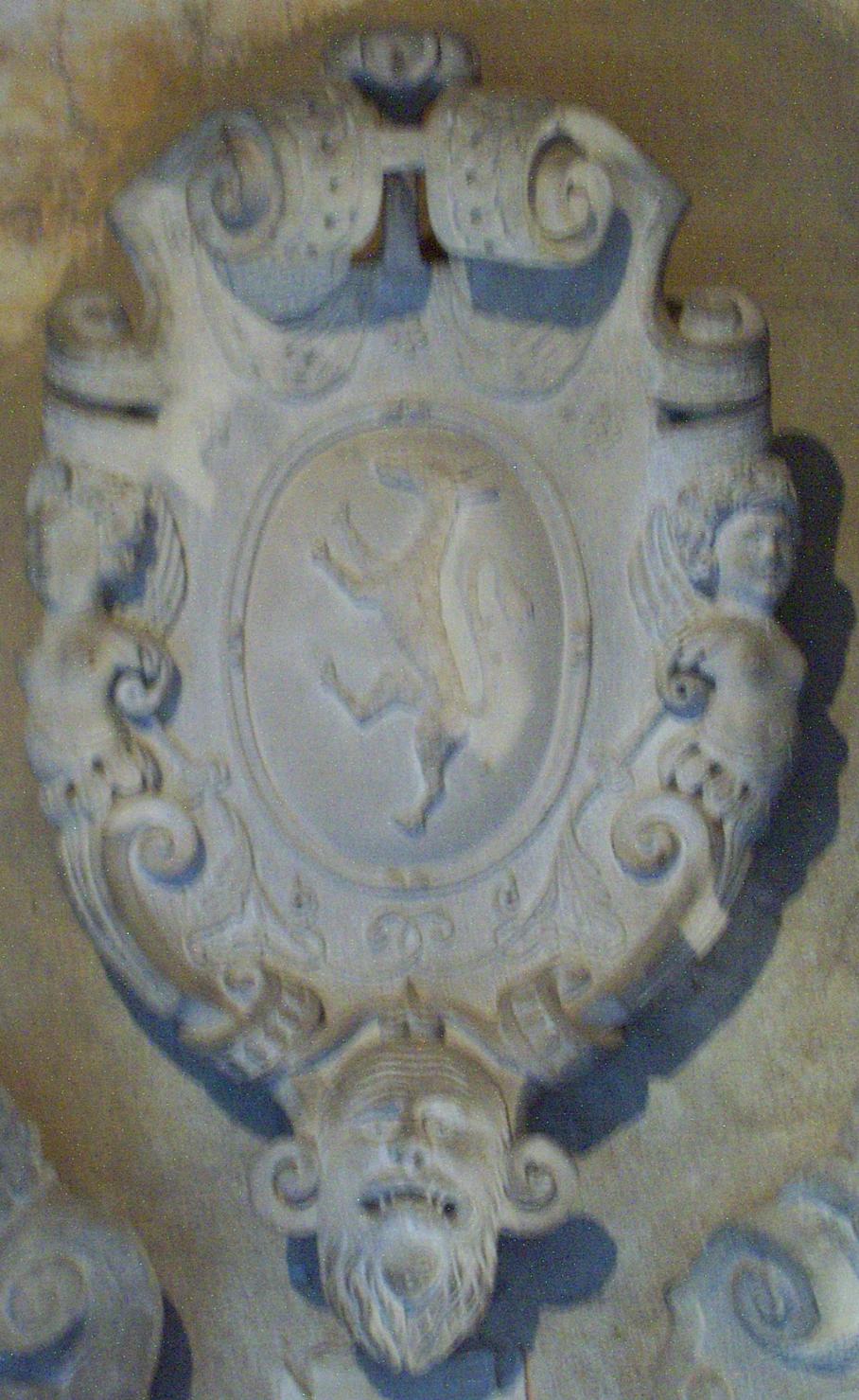 stemma gentilizio di Angelo Mosto (rilievo) - ambito feltrino (sec. XVII)