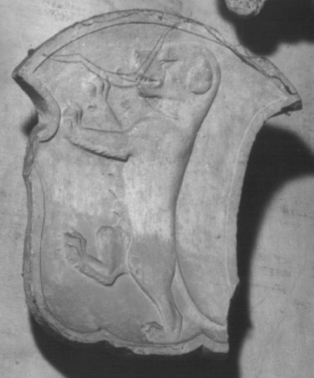 stemma gentilizio della famiglia Ostigliani (rilievo) - ambito veneto (seconda metà sec. XV)