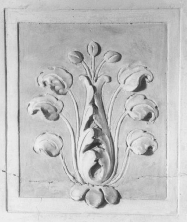 fiore e foglie (decorazione plastica) - ambito veneto (sec. XIX)