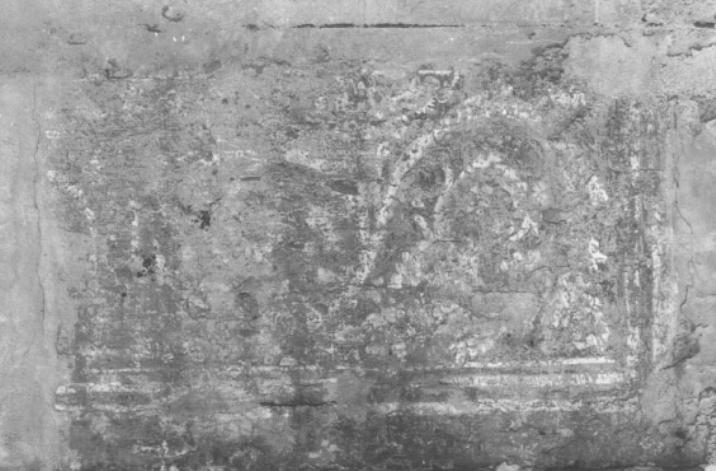 motivi decorativi vegetali (dipinto, frammento) - ambito trevigiano (prima metà sec. XV)