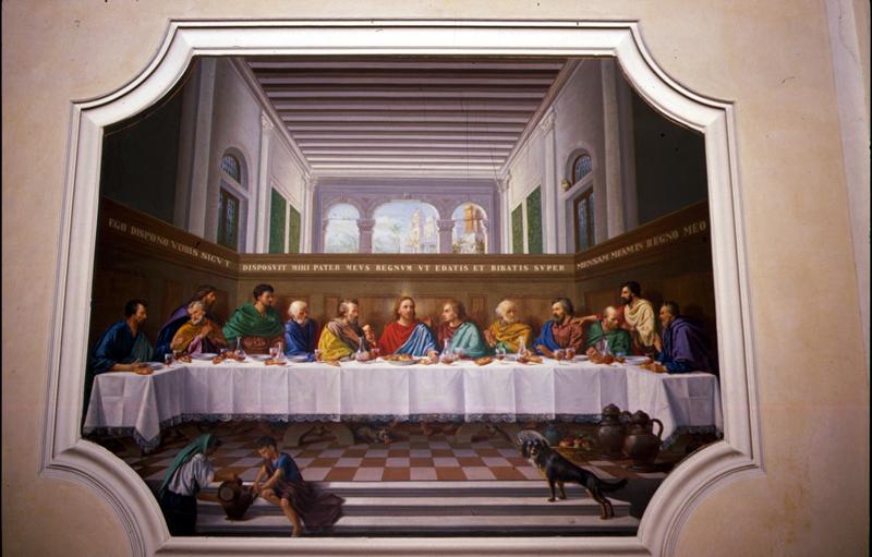 Ultima cena (dipinto) di Casagrande Vittorio (attribuito) (prima metà sec. XX)