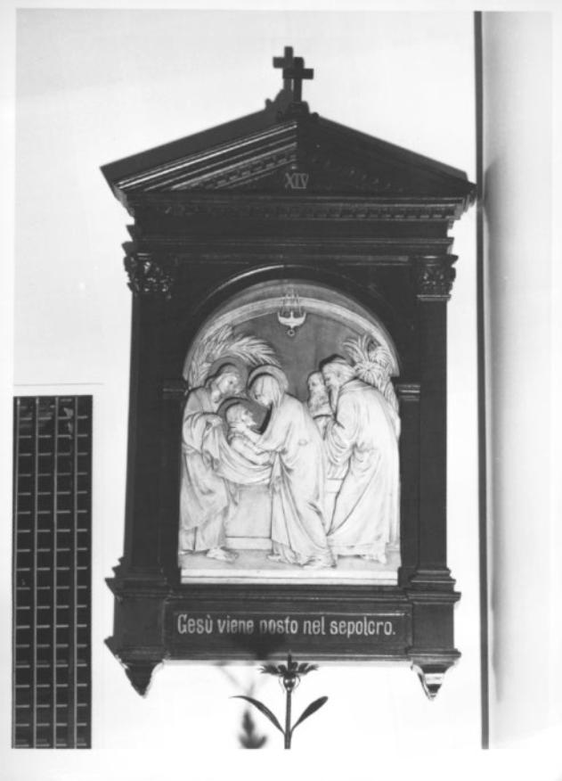 stazione XIV: Gesù deposto nel sepolcro (Via Crucis) - ambito veneto (sec. XX)