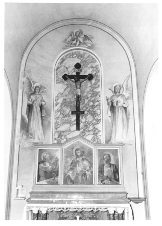 cristo/ santi/ angeli (dipinto) - ambito veneto (sec. XX)