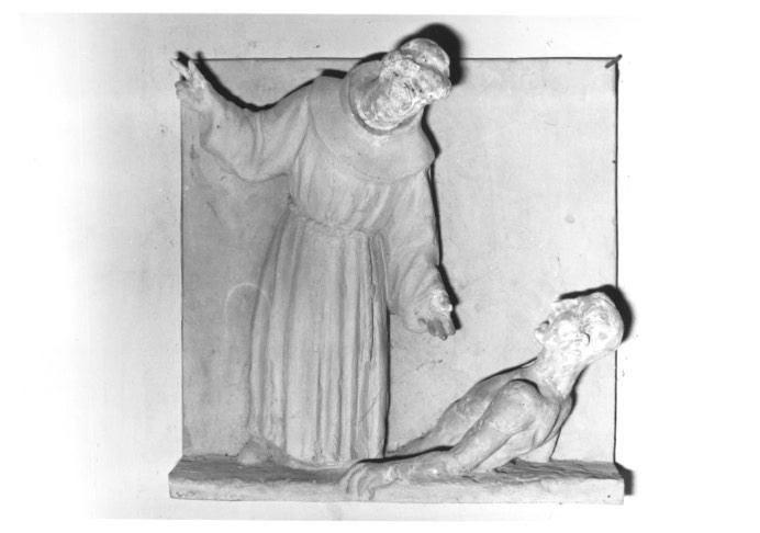 Sant'Antonio da Padova resuscita un fanciullo (formella) - ambito veneto (sec. XX)