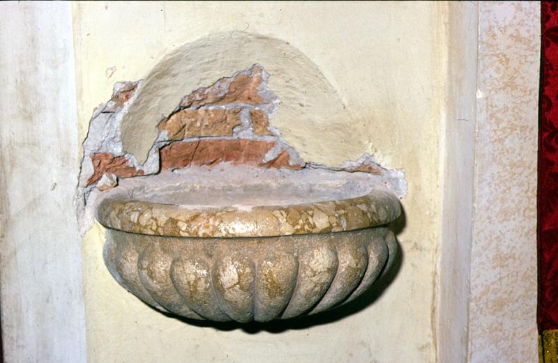 acquasantiera da parete - bottega veneta (sec. XVII)