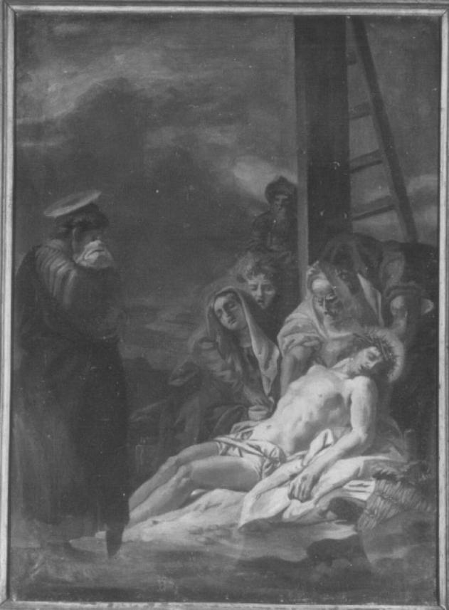 stazione XIII: Gesù deposto dalla croce (dipinto) di Stecherle (sec. XX)