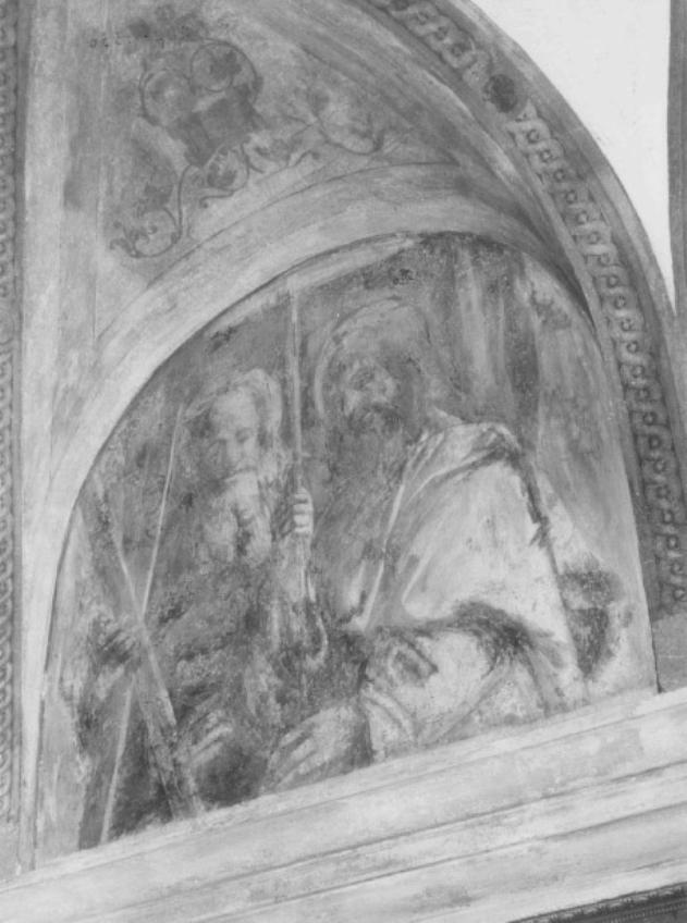 Sant'Andrea e santo (dipinto) di De Sacchis Giovanni Antonio Detto Pordenone (attribuito) (sec. XVI)