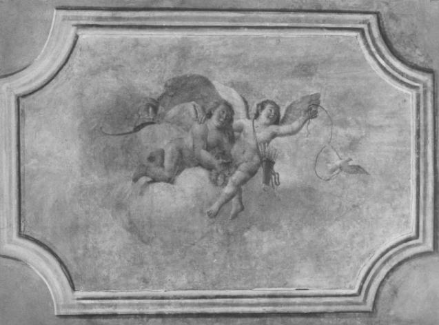 amorini con colomba (dipinto) - ambito veneto (sec. XVIII)