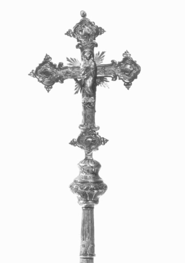 croce processionale - ambito veneto (seconda metà sec. XVIII)
