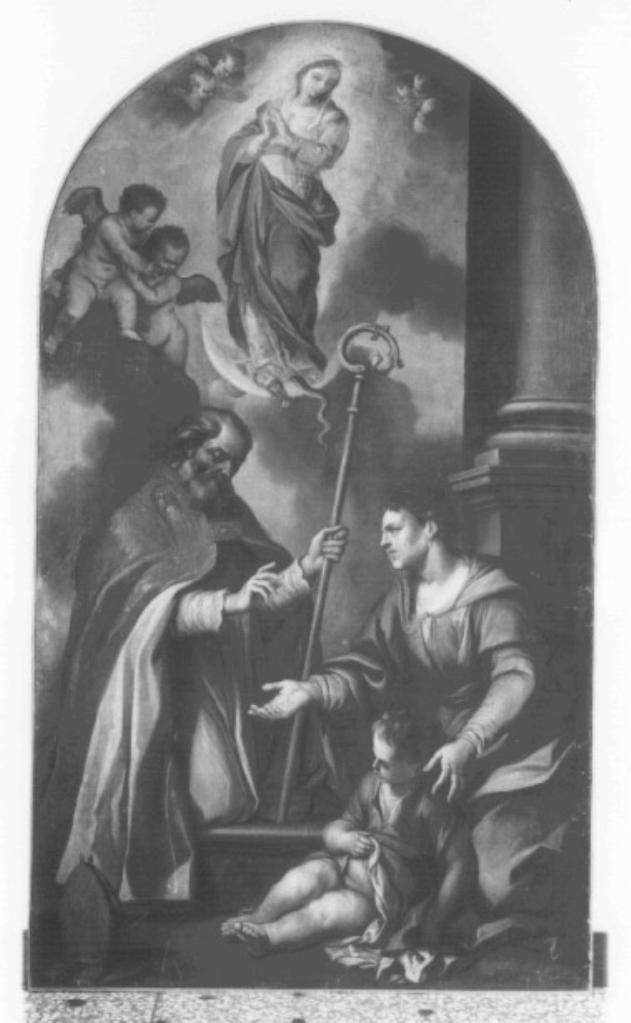 San Tommaso da Villanova da l'elemosina a un povero (dipinto) di Zanella Francesco (maniera) (seconda metà sec. XVII)